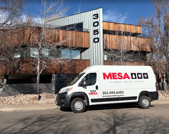 Mesa service van outside a Boulder location