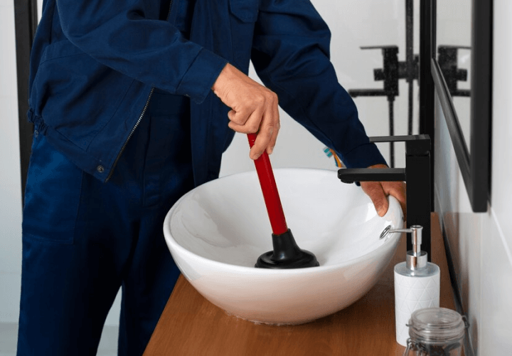 Clogged drains services by Mesa Plumbing